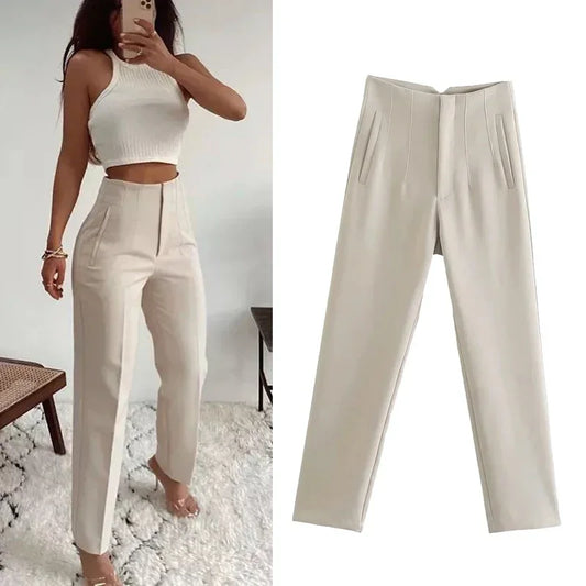 High Waist Office Pants