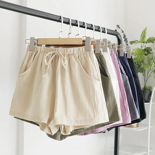 Women's Cotton Linen Shorts
